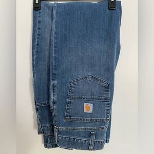 Carhartt Men's Denim Relaxed Fit Jeans 38x32 with Logo Patch